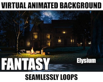 ANIMATED VIRTUAL BACKGROUND | Fantasy Elysium | Instant Digital Download