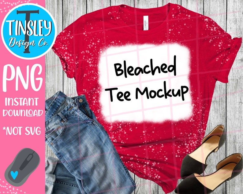 Download Red Bleached tee shirt sublimation Design product mockup ...