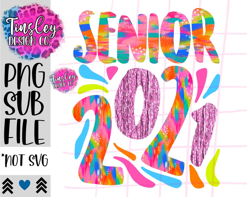 Download Cute colorful class of 2021 senior graduation school grad ...