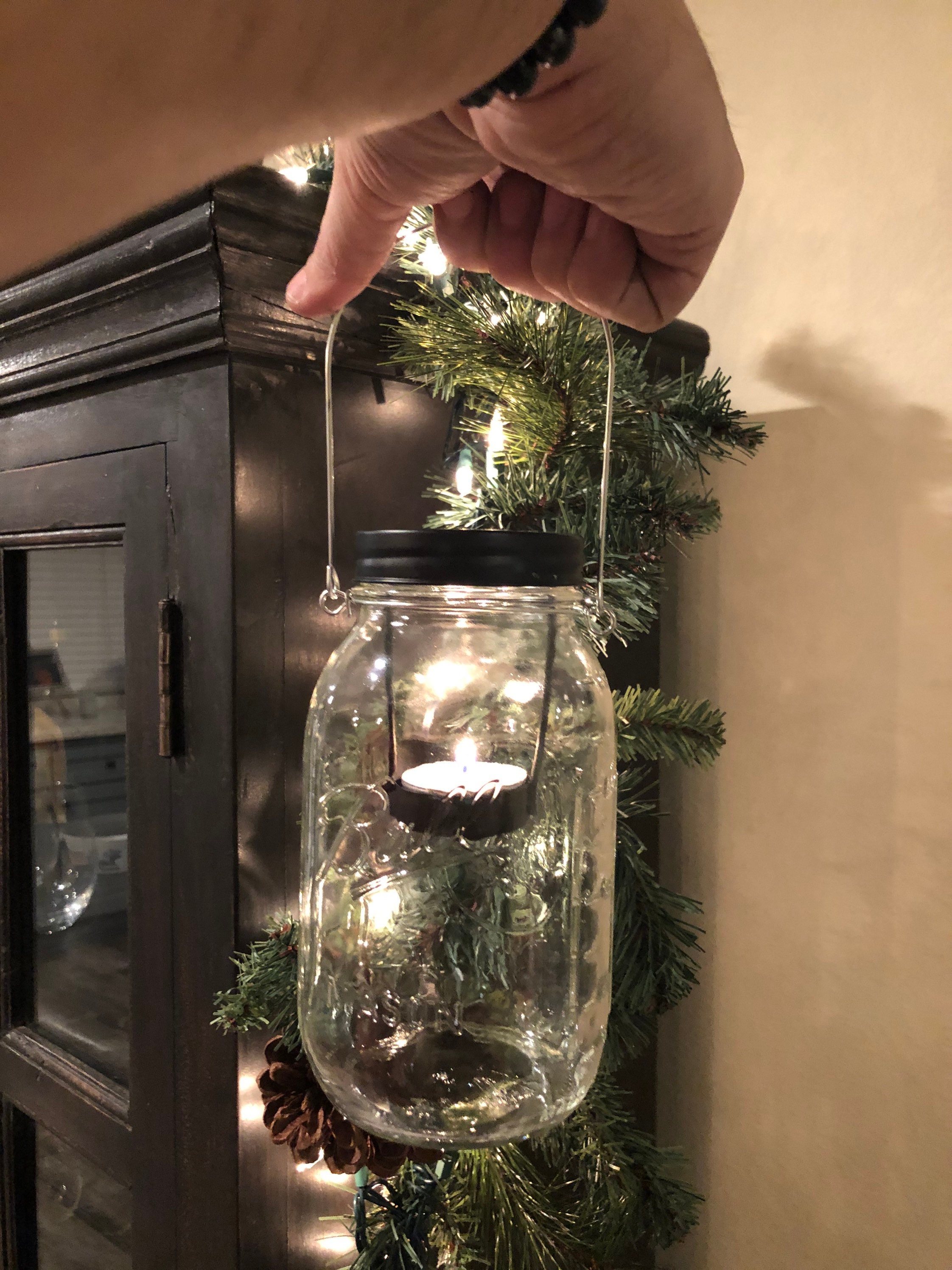Mason Jar Candle Lantern/home Decor/candle/mason Etsy