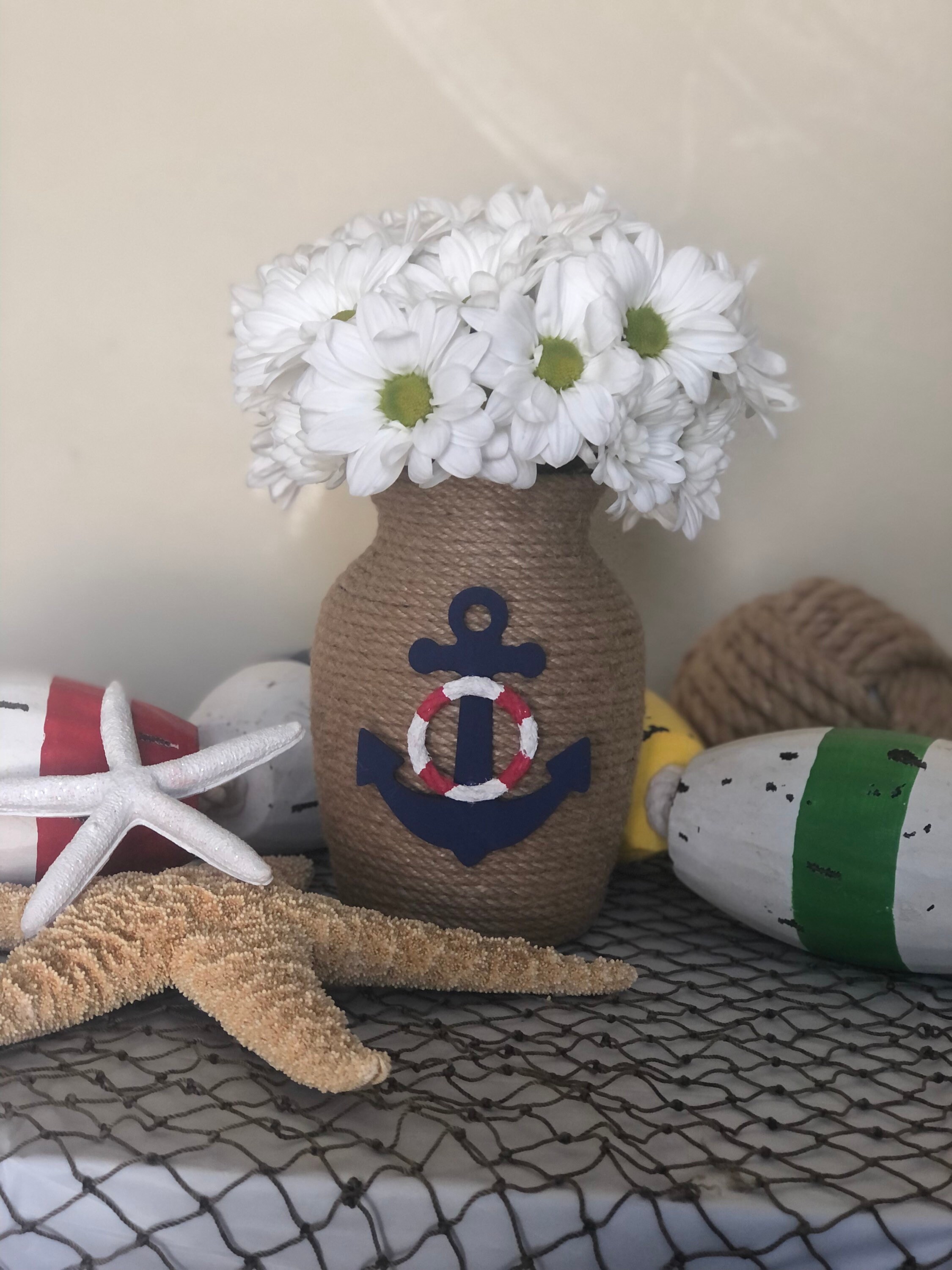 Nautical Flower Vase/nautical Centerpiece/ Nautical Party Etsy