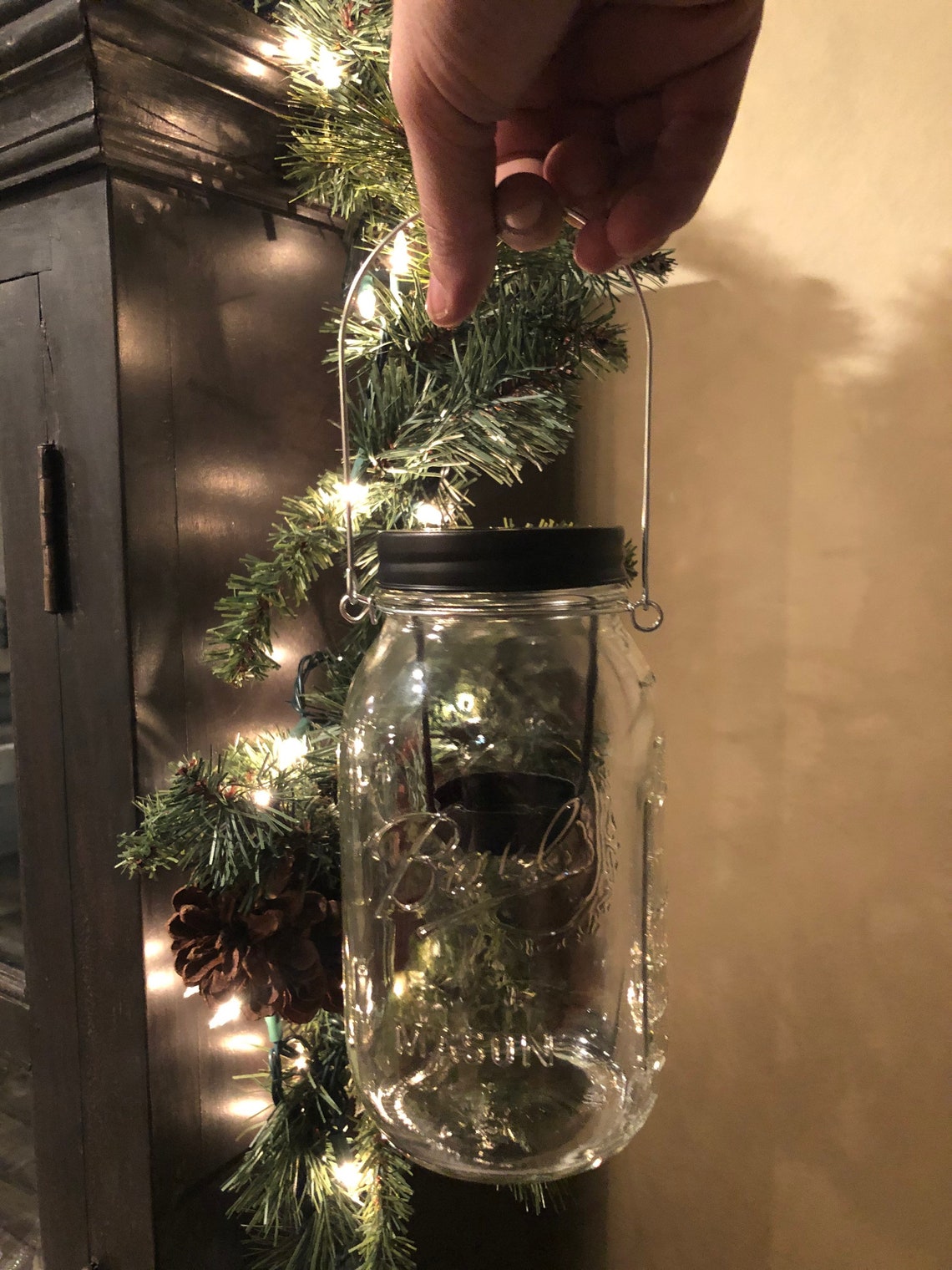 Mason Jar Candle Lantern/home Decor/candle/mason Etsy