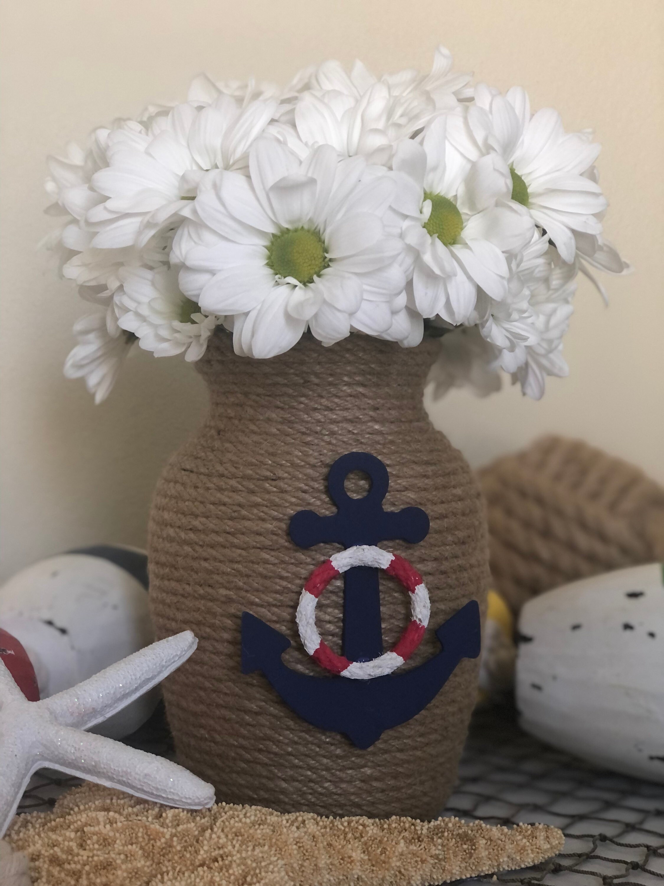 Nautical Flower Vase/nautical Centerpiece/ Nautical Party Etsy