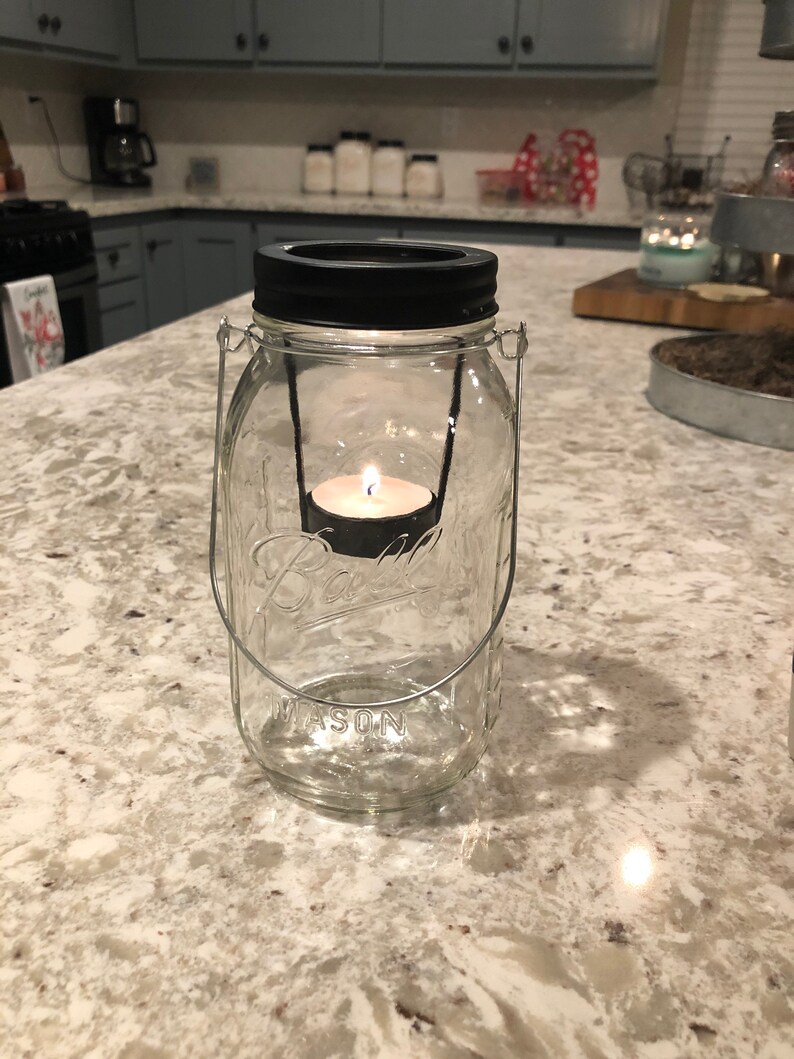 Mason Jar Candle Lantern/home Decor/candle/mason Etsy
