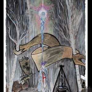 Ogham Art Print : B-Birch-Beith (format A4)