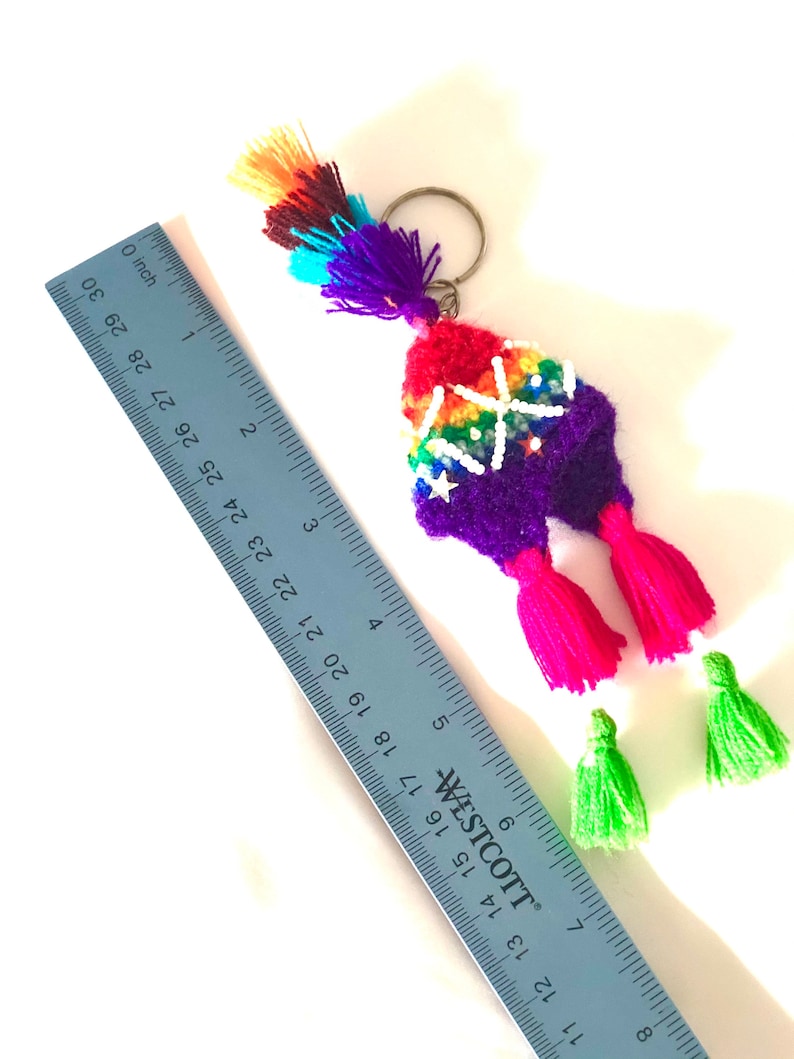 Peruvian Keychain Chullo Handmade Cute Boho Key Chain Chullo - Etsy