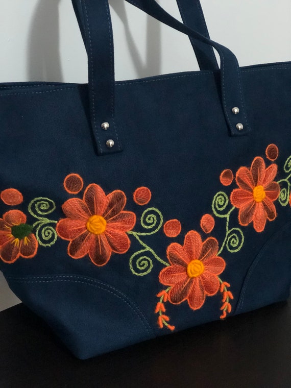 Embroidery Bag Women's 2023 New Style Shoulder Bag Canvas Bag