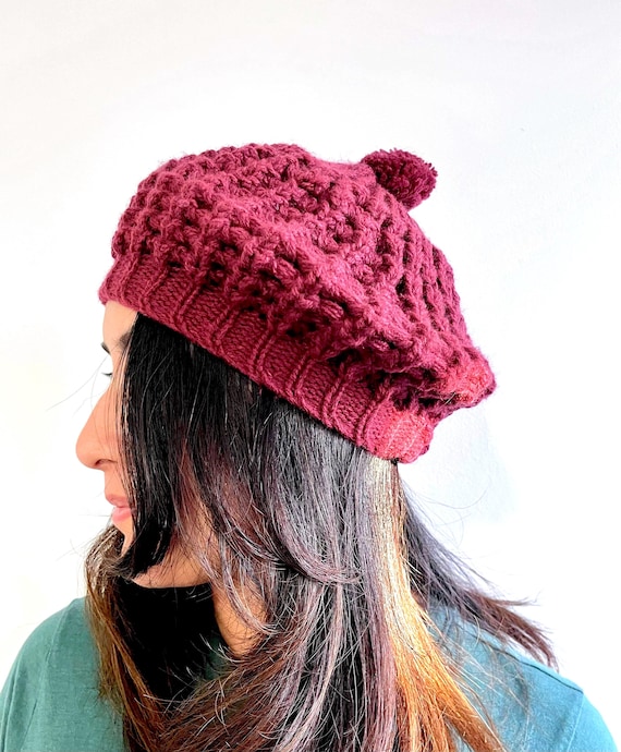 Alpaca Beret: Beanie, French Style Knit Boina - Etsy display picture 1