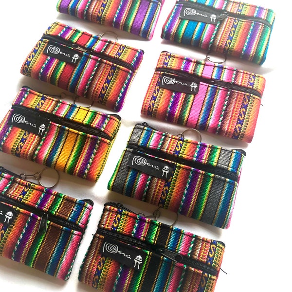 Handmade Peruvian Coin Purse: Woven Manta Fabric Card Holder, MOTHER'S Day Gift!