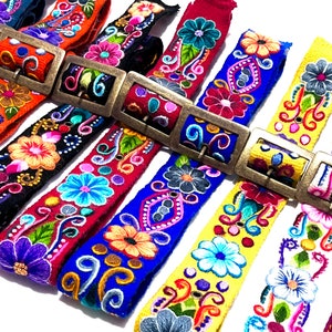 Peruvian Belt, BOHO Belt embroidered flowers, Handmade belt for woman, Colorful belt, SUMMER SALE!
