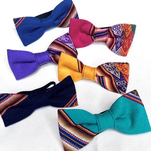 Manta Ties for men, Peruvian bow ties, Bow Ties for Fiesta, Rainbow ties, Orgullo Bow Ties, SUMMER SALE!