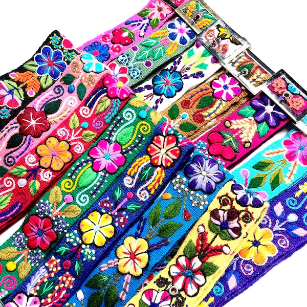 Belts with flowers, Peruvian belt, Hand Embroidered belts, Colorful belt, Easter FREE GIFT!