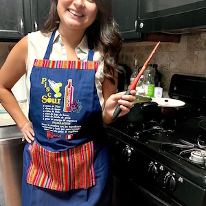 Peruvian Apron, Peruvian Pisco Sour, PERU apron, Mandil Peruano con receta de pisco sour, Gift Idea, SUMMER SALE!