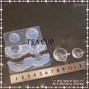 Dollhouse Miniature Clay Resin Jewelry Nail Decor Tableware English Tea Cup Pot Saucer Room Set Clear Silicone Mold image 6