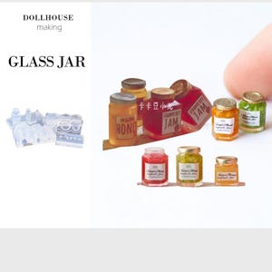 Glass Bottle Jar  Tableware Dollhouse Miniature Clay Resin Decor Clear Silicone Mold
