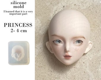 Princess Doll Fondant Figure Mold - Clear Silicone Cake Decorating Tool for Polymer Clay Handmade Crafts