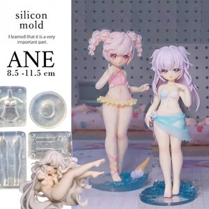 Ane Doll Figure Statue Body 3D Clear Silicone Mold  Fondant Sugarcraft Cake Decorating Tools Polymer Clay Handmade Craft