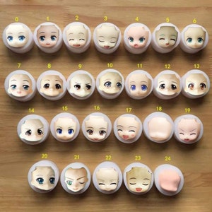 Doll Chibi Figure Statue Face 3D Clear Silicone Mold Fondant Chocolate Sugarcraft Cake Decorating Tools Polymer Clay Handmade Craft Molds