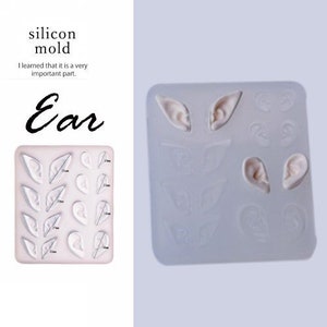 Ear Clay Mold for Nendoroid Chibi Doll Figure Multi-Size for Casting Decoration and Crafting