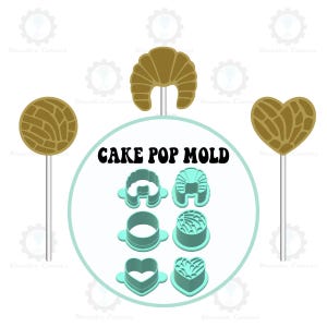 Moldes para cake pops de concha y molde para fondant