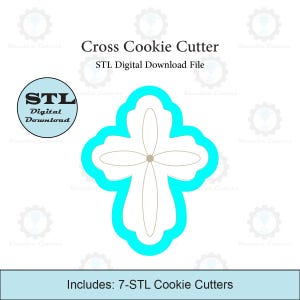 Easter Baptism Cross Cookie Cutter | STL File