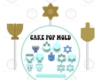 Jüdische Chanukka Cake Pop Formen | Deluxe Cutter, Popper und Tray Option