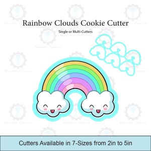 Rainbow Clouds Cookie Cutter