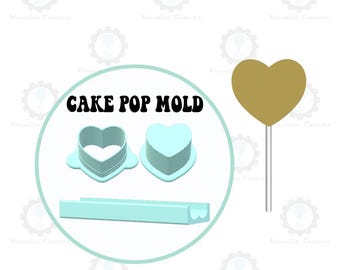 Heart Cake Pop Mold | Deluxe Cutter, Popper, and Tray Option
