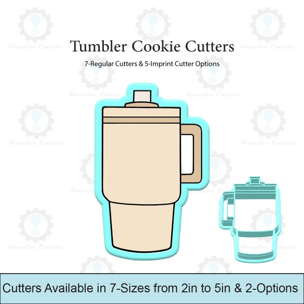 Tumbler Cookie Cutters | With Imprint Cutter Option