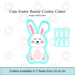Cute Easter Bunny Cookie Cutter | Single Cutter & Multi Cutter Options