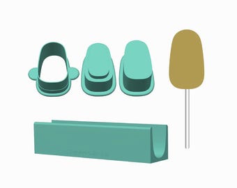 Konische Cakesicle-Form mit Füllungsprägestempel | Deluxe-Ausstecher, -Ausstecher und -Tablettoptionen