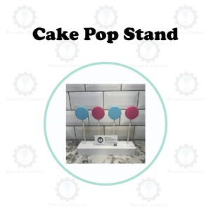 Cake Pop Ständer mit Visitenkartenfach (Weiß/4 Löcher)