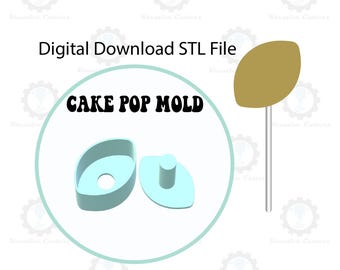 Football Cake Pop Mold | Digital Download STL File