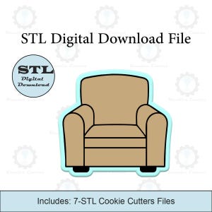 Arm Chair Cookie Cutters | STL File