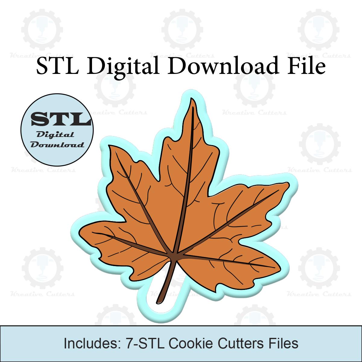 Fall Leaf Cookie Cutters | STL File - Etsy
