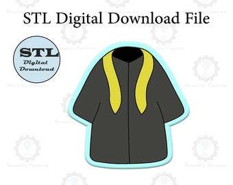 Graduation Gown Cookie Cutters | Digital Download STL Files
