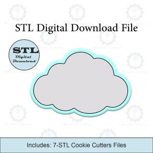 Cloud Cookie Cutter | STL File