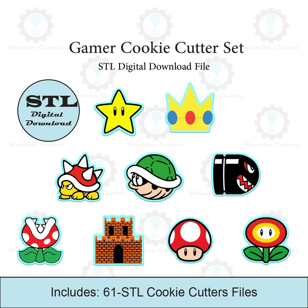 Gamer Cookie Cutter Set STL File Etsy