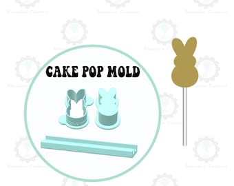 Easter Peeps Bunny Cake Pop Mold   Deluxe Cutter  Popper  and Tray Option