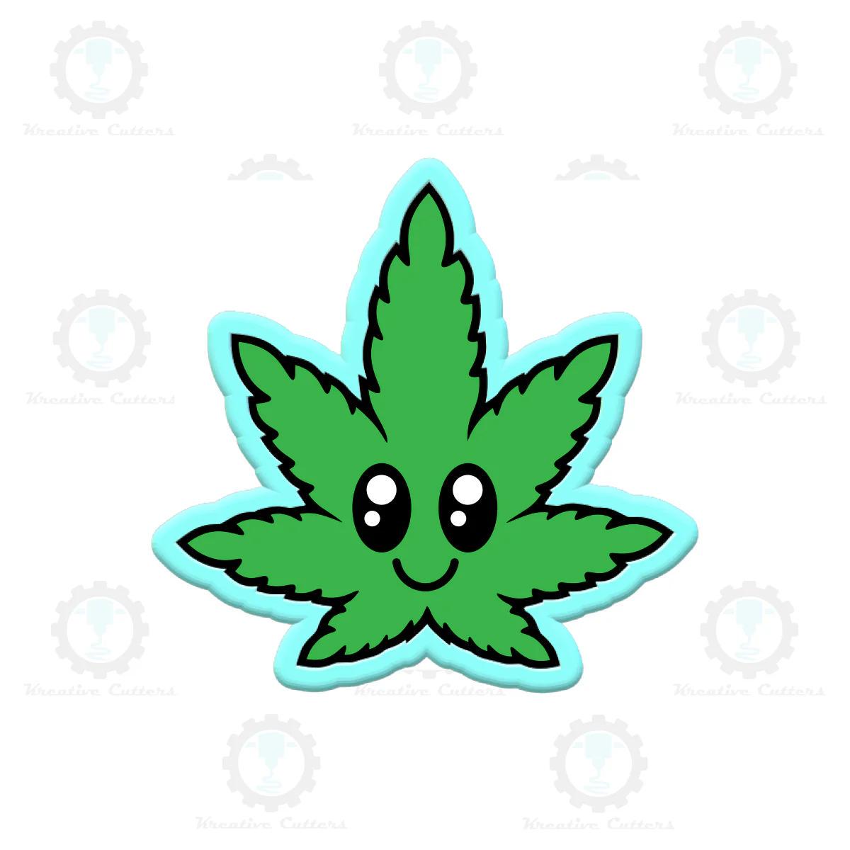 Cannabis Leaf Ganja High Shape Cookie Cutter Dough Biscuit