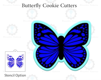 Butterfly Cookie Cutters with Butterfly Stencil Option