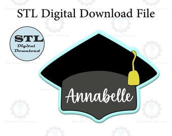Graduation Cap Cookie Cutters | Digital Download STL Files