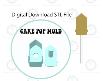 Molde de Lápis para Bolo Pop | Download Digital de Arquivo STL