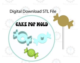 Molde para bolo pop doce | Download digital do arquivo STL