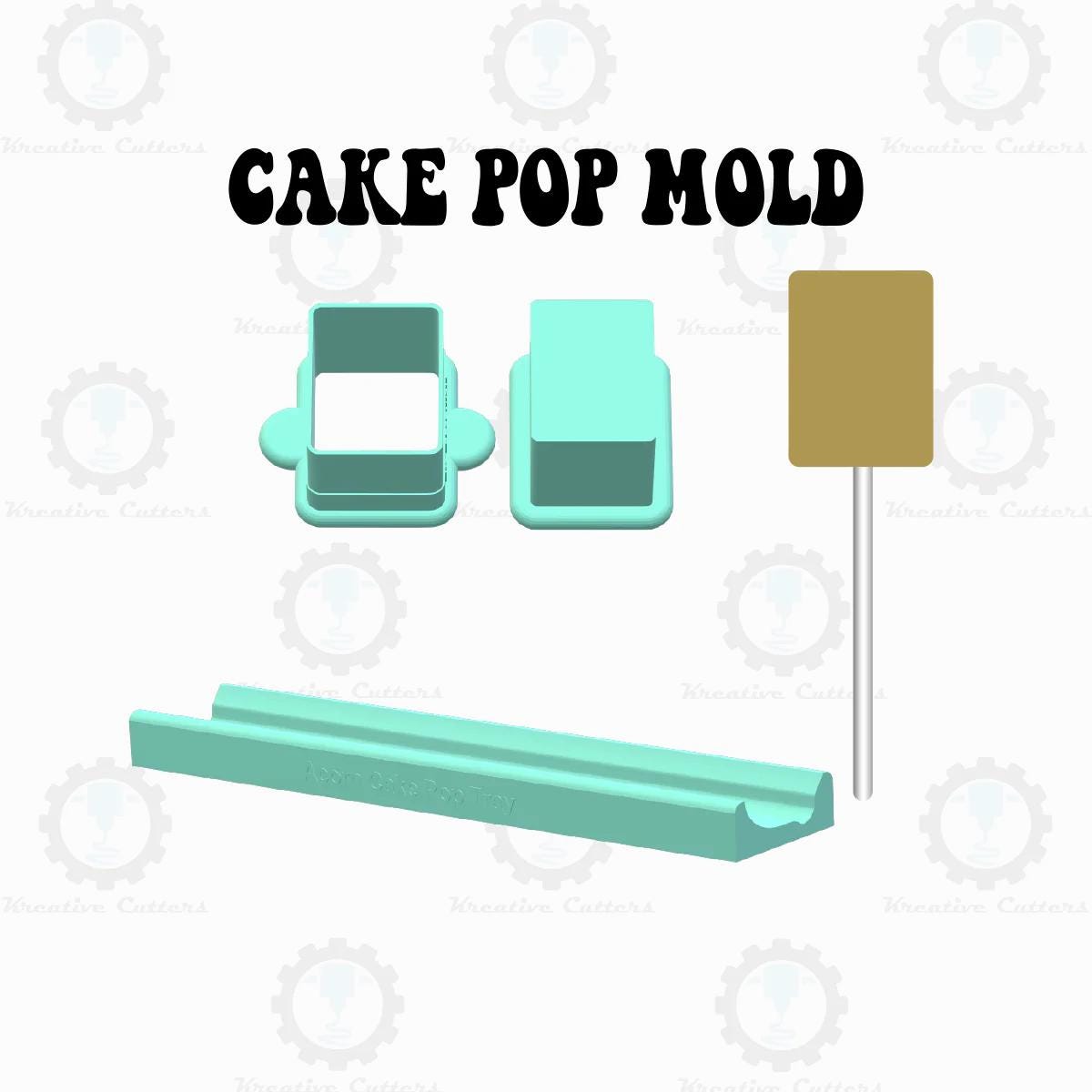 Rectangular Cake Pops Rectangle Cake Pop Mold | Deluxe Cutter, Popper, and Tray Option - Etsy