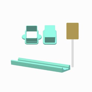 Molde rectangular para cake pops / Opción de cortador, popper y bandeja de lujo