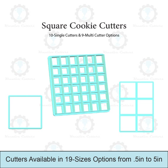 Quadratische Ausstechformen-Set – 3 Größen (7,6/10,2/12,7 Cm) – Für Kekse, Fondant & Mehr