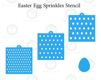 Easter Egg Stencil Sprinkles Stencil | 3D Printed, Cookie, Cake, & Cupcake, Decorating Stencils