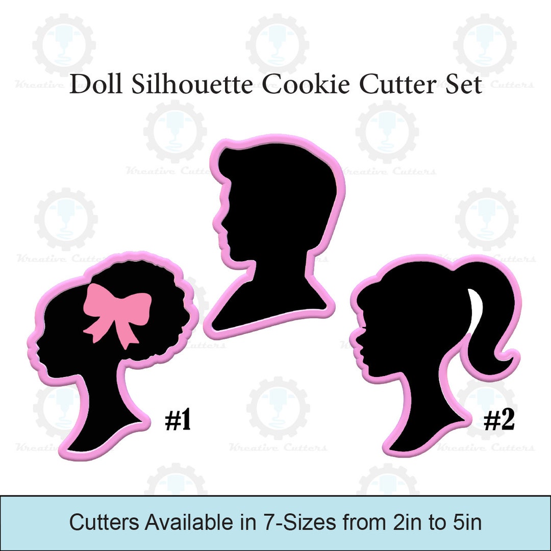 Doll Silhouette Cookie Cutters Set Etsy