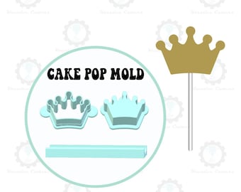 Tiara Crown Cake Pop Mold | Deluxe Cutter, Popper, and Tray Option